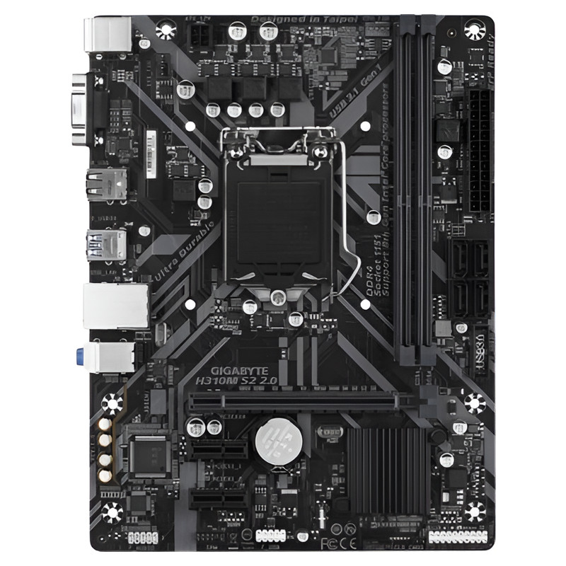 ใหม่ร้อน 1151 พิน Gigabyte H310M S2 2.0 เมนบอร์ดแบบบูรณาการ H310 VGA USB3 DDR4