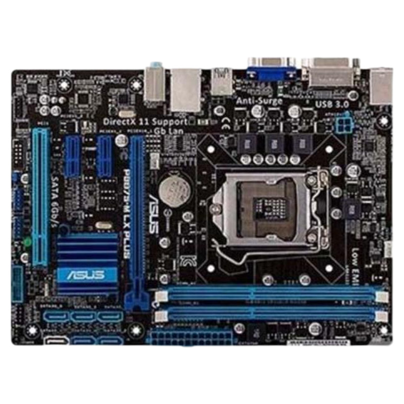 เมนบอร์ด Asus 1155 พินใหม่ P8B75-M LX PLUS B75 VGA DVI USB3 DDR3