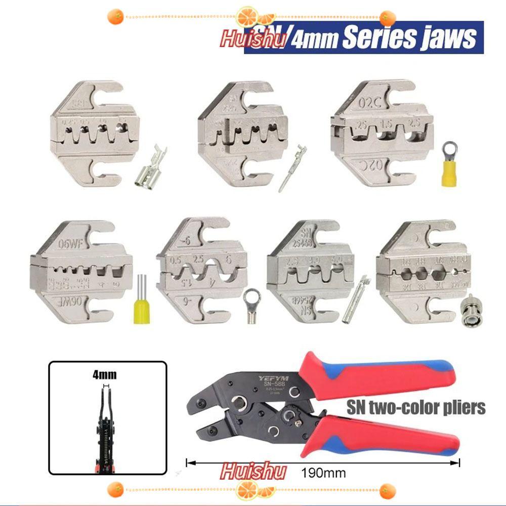 HUISHU CRIMPING คีมขากรรไกร, SN-2546B 02C กว้าง 4 มม.SN CRIMPING คีม Jaw, 06WF 2549 03H โลหะผสม 48B 