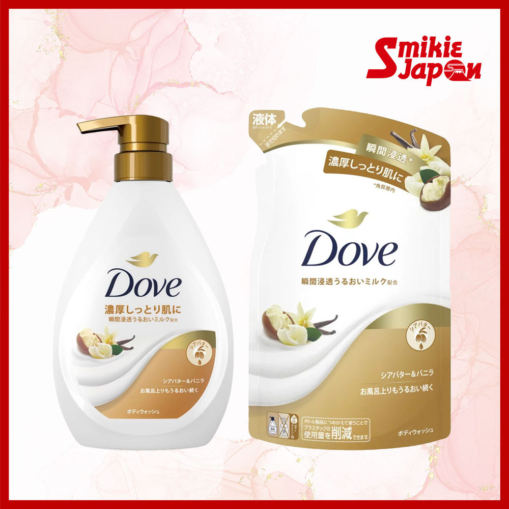 Dove Body Wash Shea Butter & Vanilla Bottle 470g / Refill 330g Direct From Japan