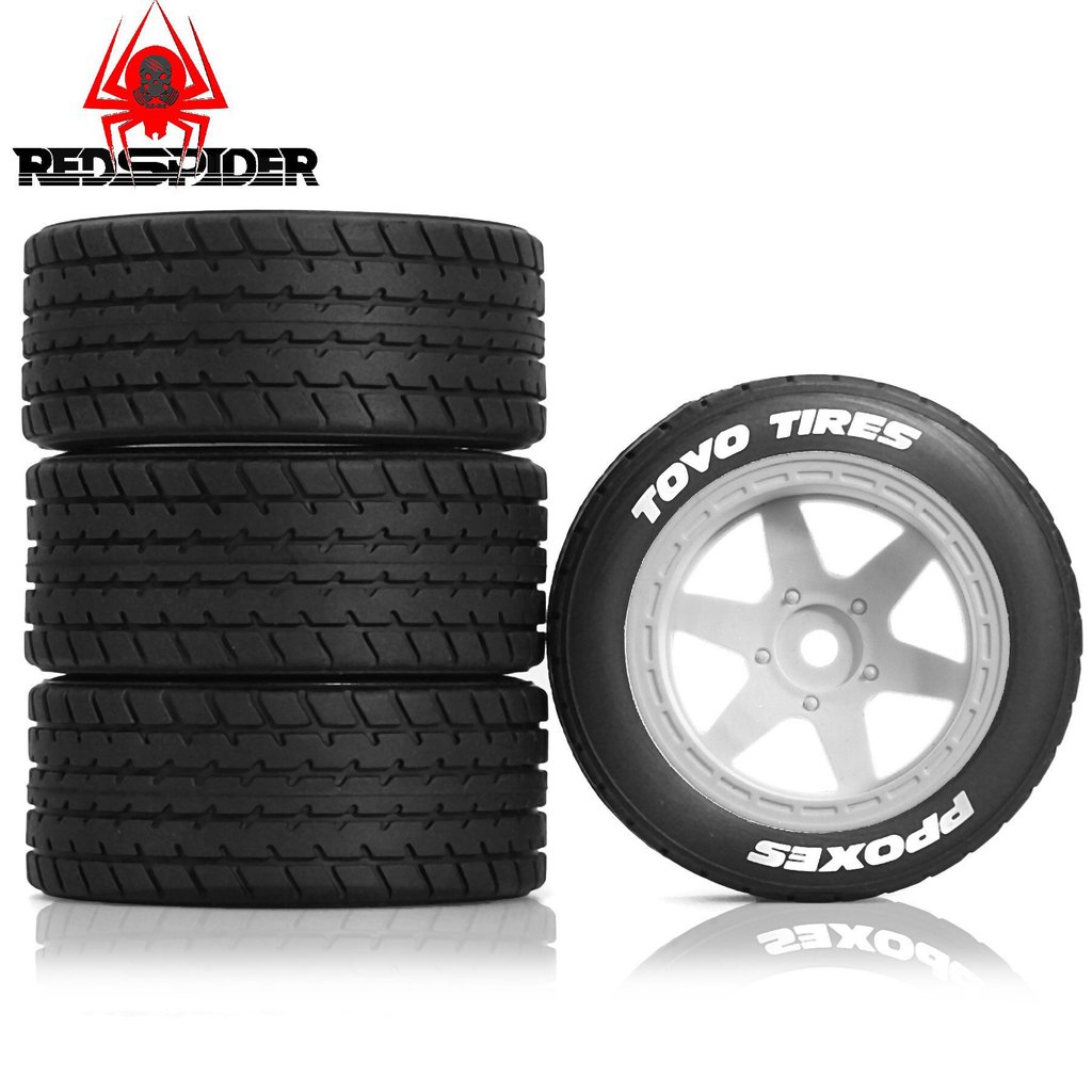 4pcs 60 มม.ล้อพลาสติกยางล้อยาง Tyre สําหรับ RC รถ TAMIAY M03 M04 M05 MB01 MF01 XM01 SW01 T301