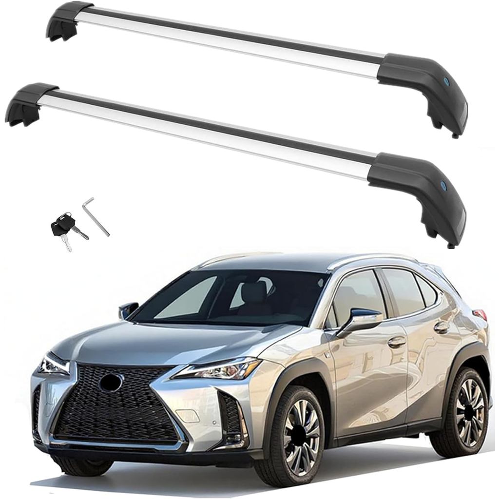 MotorFansClub แร็คหลังคา Cross Bars Fit สําหรับ Lexus UX UX 250H UX200 UX250 UX250H 2019 2020 2021 2
