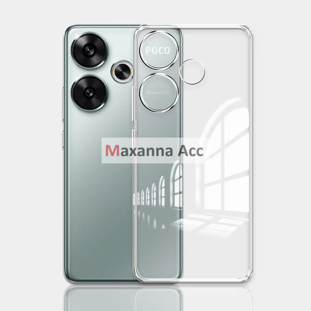 [MAXNA] [ POCO F6 CLEAR CASE (5G) ] PREMIUM CLEAR CASE TRANSPARENT TPU 2.00 MM SOFT CASE BENING POCO