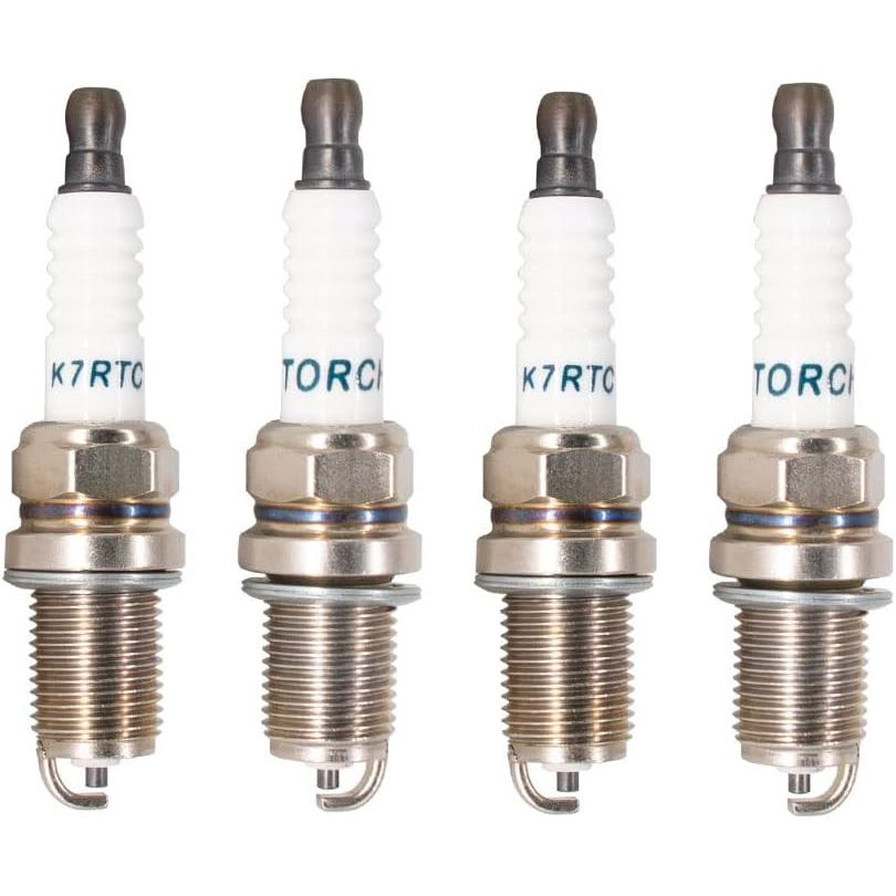 TORCH 4PK TORCH K7RTC หัวเทียนแทนที่สําหรับ NGK 6364/BKR6ES 2330/BCPR6ES, CHAMPION 340/RC7YC RC7YCC 