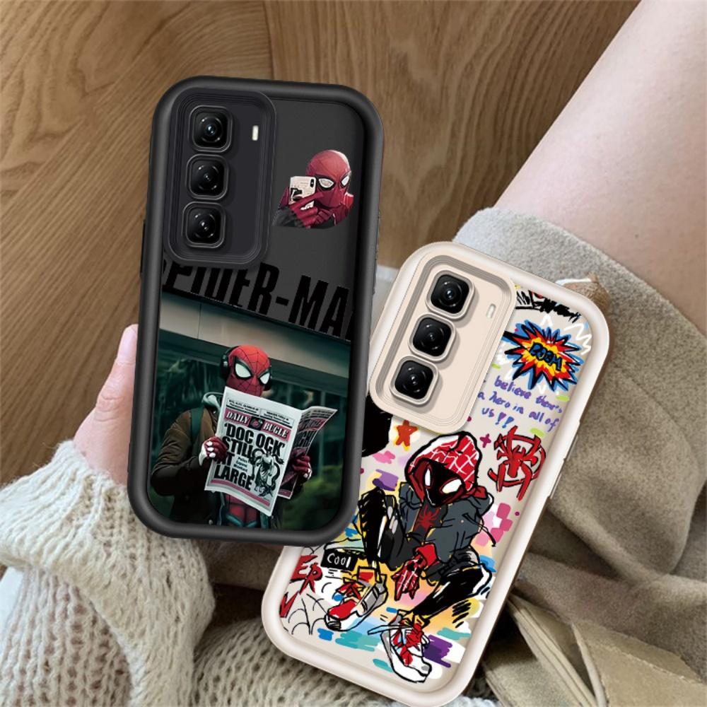 ปลอกสําหรับ INFINIX HOT 50 4G INFINIX X6882 X6882B น่ารักซิลิโคน Spider Man กันกระแทก TPU กรณี