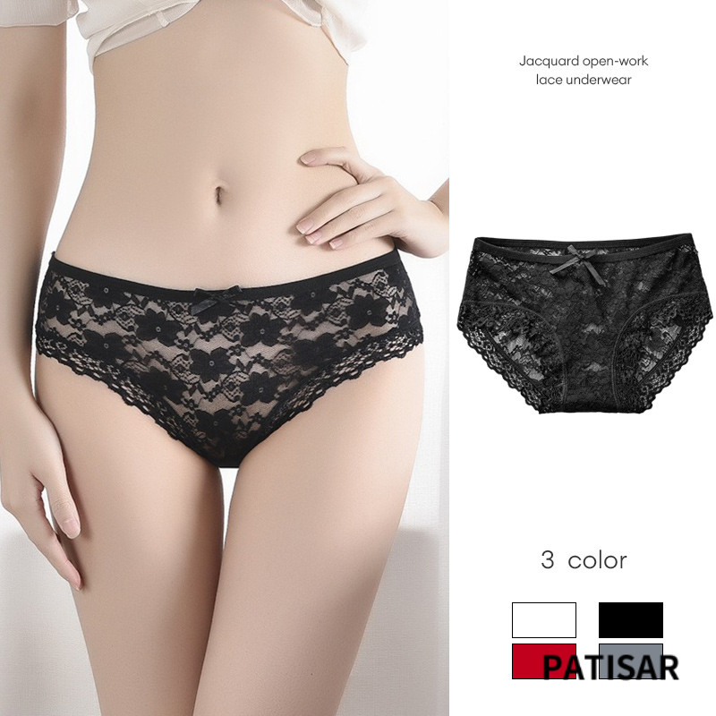 กางเกงในสาวเซ็กซี่ลูกไม้กลวงออก Jacquard PR