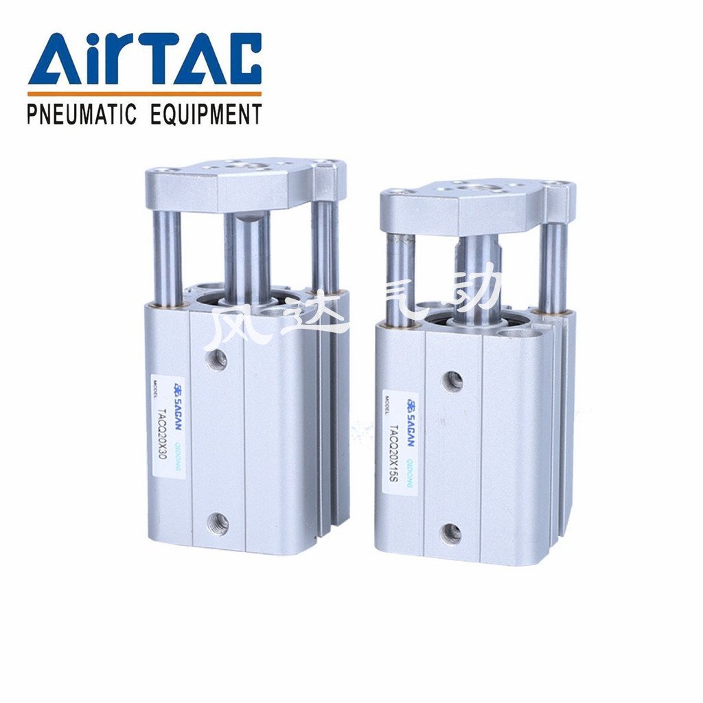 Yadeke กระบอกบาง TACQ12X16X20X15X20X25X30SX40SX50SX75SX100S พร้อมแท่งนําทาง J9VK