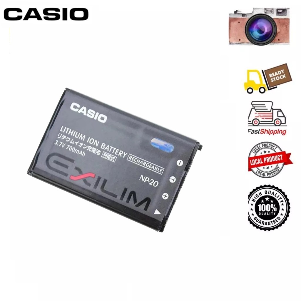 Original Casio NP-20 แบตเตอรี่ for EX-S800 S880 Z60 Z65 Z70 Z75 Z77 S70  ex-z3 EX-Z5 EX-M20 EX-Z70 C