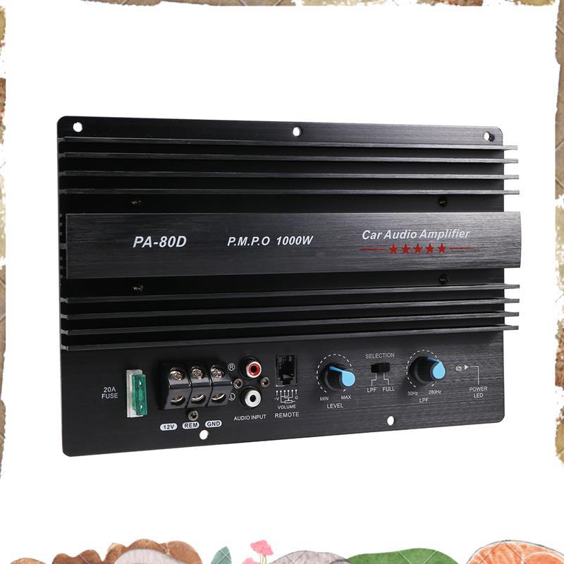 12V 1000W เครื่องเสียงรถยนต์เครื่องขยายเสียงกําลังสูง Amp Board ซับวูฟเฟอร์ที่มีประสิทธิภาพ Amp PA-8