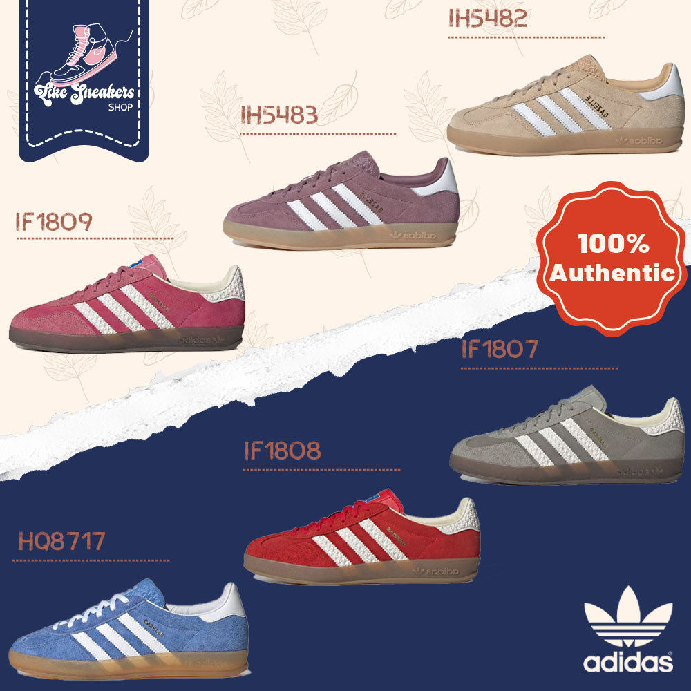 แท้💯%✔️Adidas Originals GAZELLE INDOOR Sneakers🚨[พรี15-25วัน]ชายหญิง IH5482 , IH5483 , IF1809 , IF18