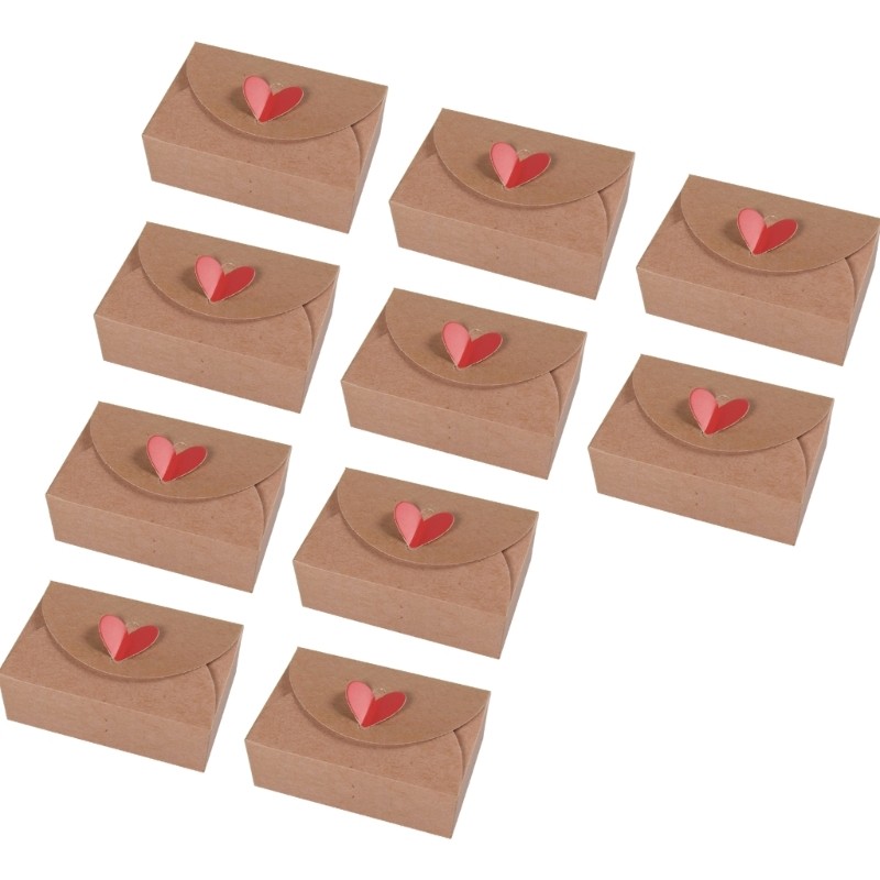 ซ้ายอเนกประสงค์ Romance Envelope Style Box Recycled Paper Heart Themed Fasteners Celebration