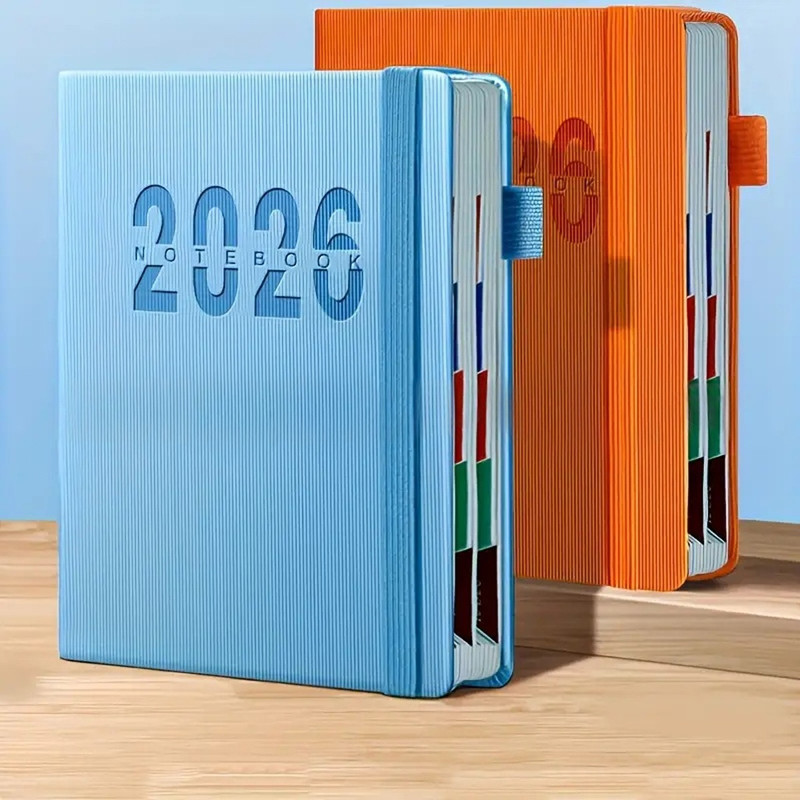 2026 Planner A5 Annual Planner Agenda แผนรายวัน 365 วันกําหนดการเครื่องเขียนวินเทจอุปกรณ์สํานักงานแล