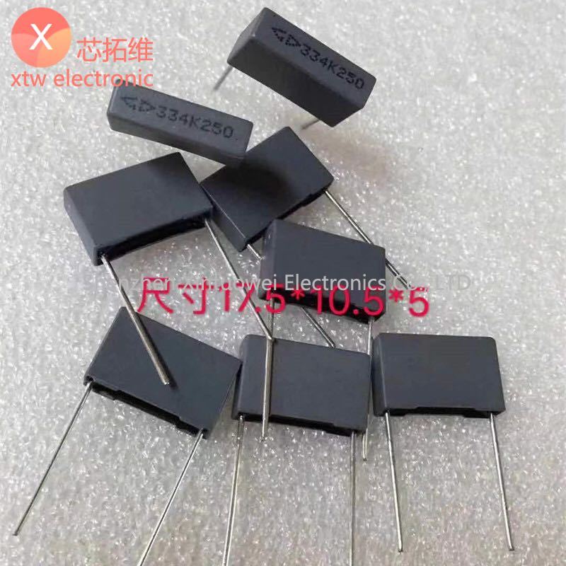 10 ชิ้น/ล็อต GD Farad Safety Capacitor 334K 250V CL23 334K 250V 0.33uF 250V P = 15 มม. 17.5*11*5