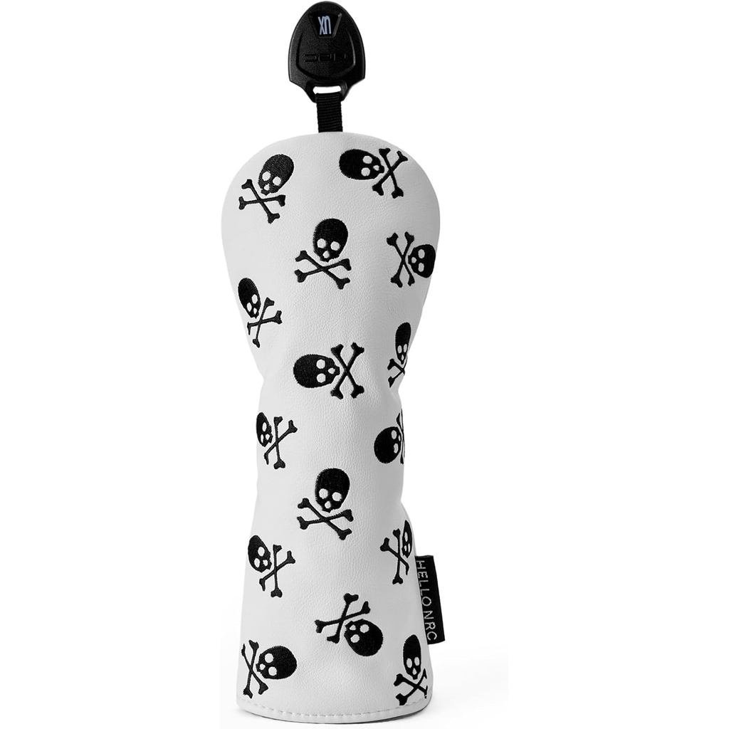 Skeleton Golf Club Skull และ Crossbones Driver, Fairway Wood และ Hybrid Headcover หนัง PU Headcover,