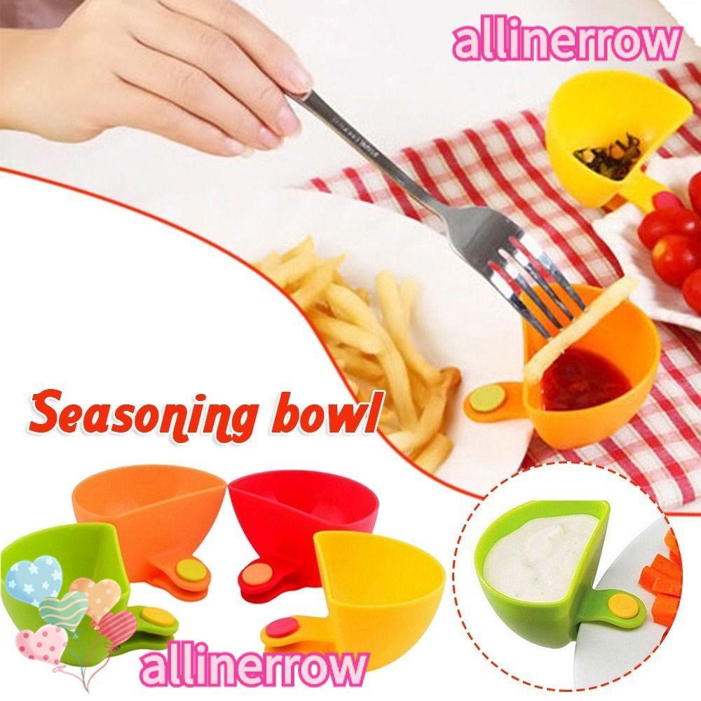 ALLINERROW ชามคลิปจุ่ม, Clip-On Multi-Purpose Spices Dip Container Bowl, Gadgets ครัวพลาสติกสีสัน Di