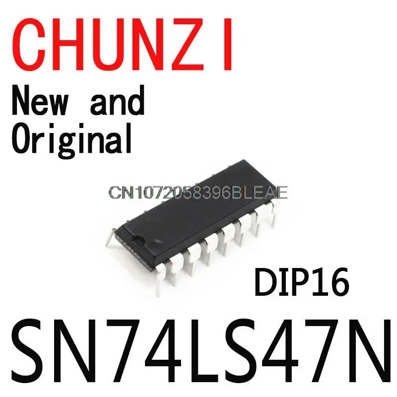100PCS ใหม่และต้นฉบับ DIP16 SN74LS47 74LS47N 74LS47 DIP แบบบูรณาการ IC SN74LS47N ในสต็อก GQBO