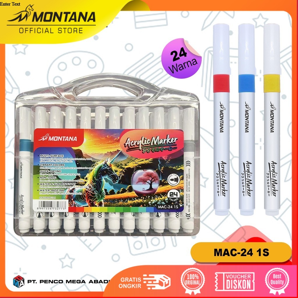 MONTANA Acrylic Marker 24 สี MAC-24 1S