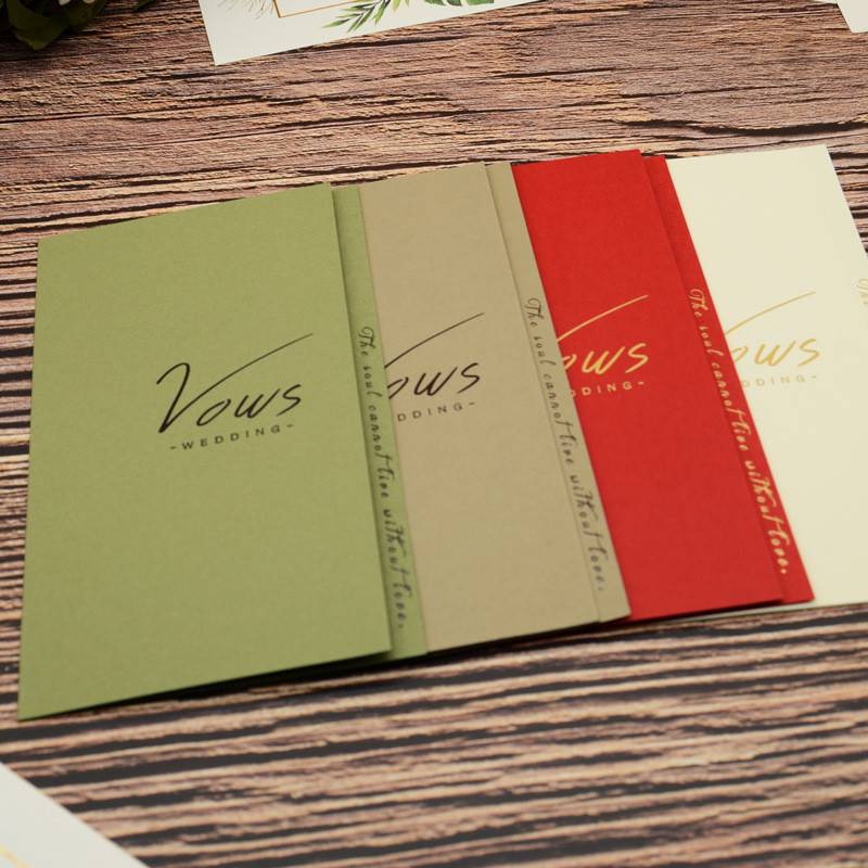 Oath Card Oath Card Simple Oath Card Small Fresh Declaration Creative Oath Marriage Book ให้การบรรยา