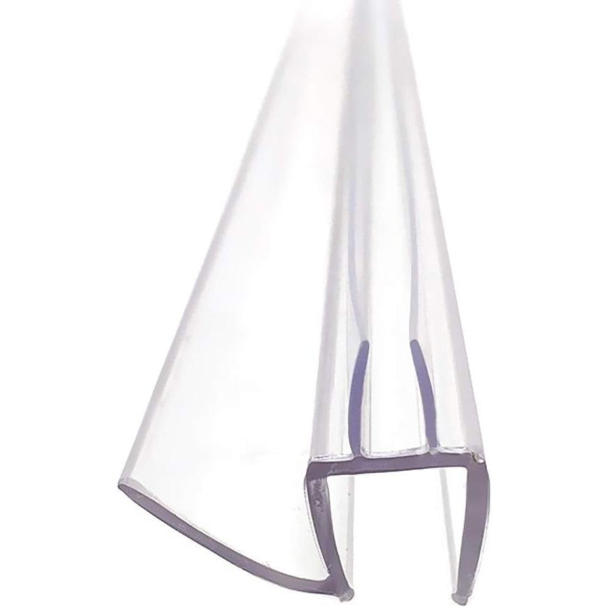Frameless Glass Shower Door Sweep for 3/8" Glass, Bottom Seal with Drip Rail, 27.5" Long