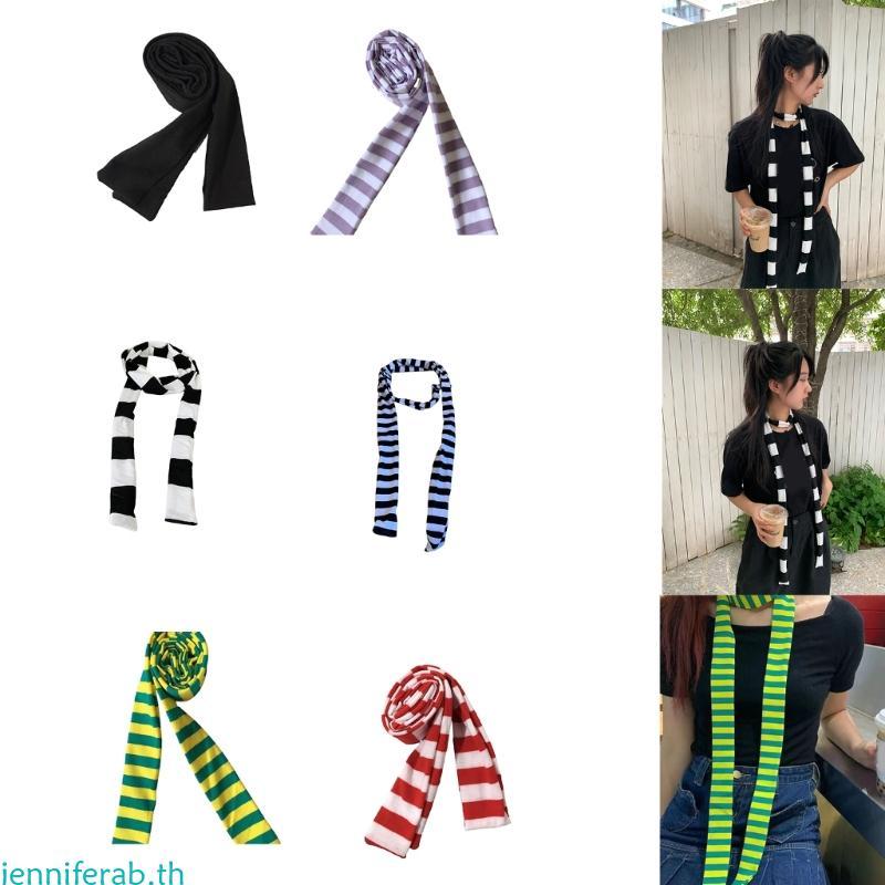 Jenniferab ลายผ้าพันคอสําหรับผู้หญิงฤดูร้อนบางผ้าพันคอหญิง Camping ผ้าพันคอช้อปปิ้งวัยรุ่นยาวตกแต่ง 