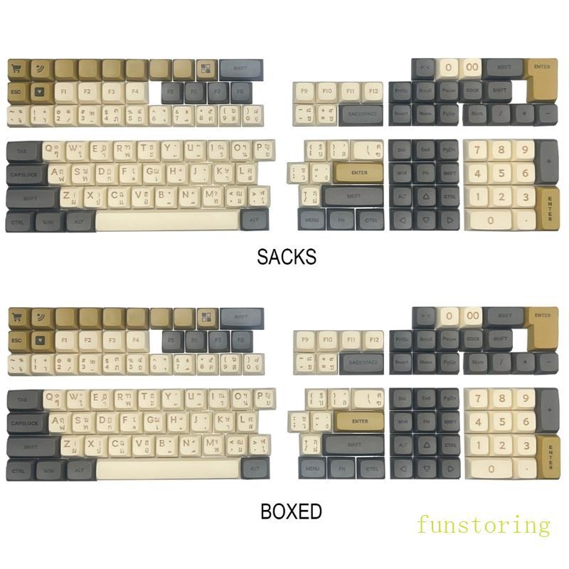 FUN ที่ไม่ซ้ํากันไทย Keycaps Theme XDA Profile Keycaps คุณภาพ PBT วัสดุ Keycaps