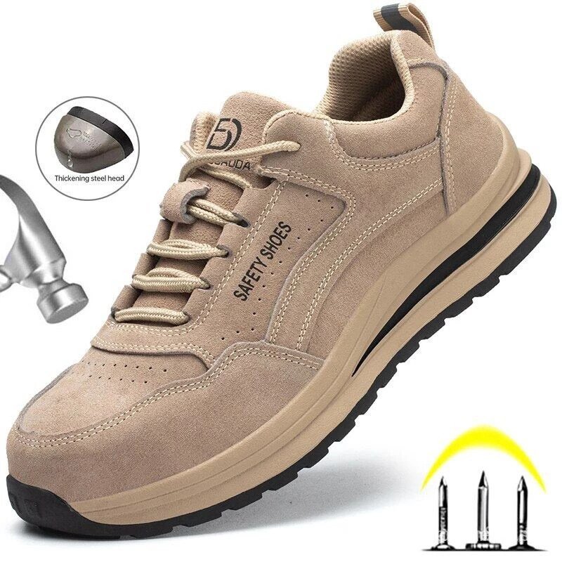 Fast Shipping Steel Toe Work Safety Shoes ผู้ชายผู้หญิงน้ําหนักเบา Puncture-Proof Safety Boots Steel