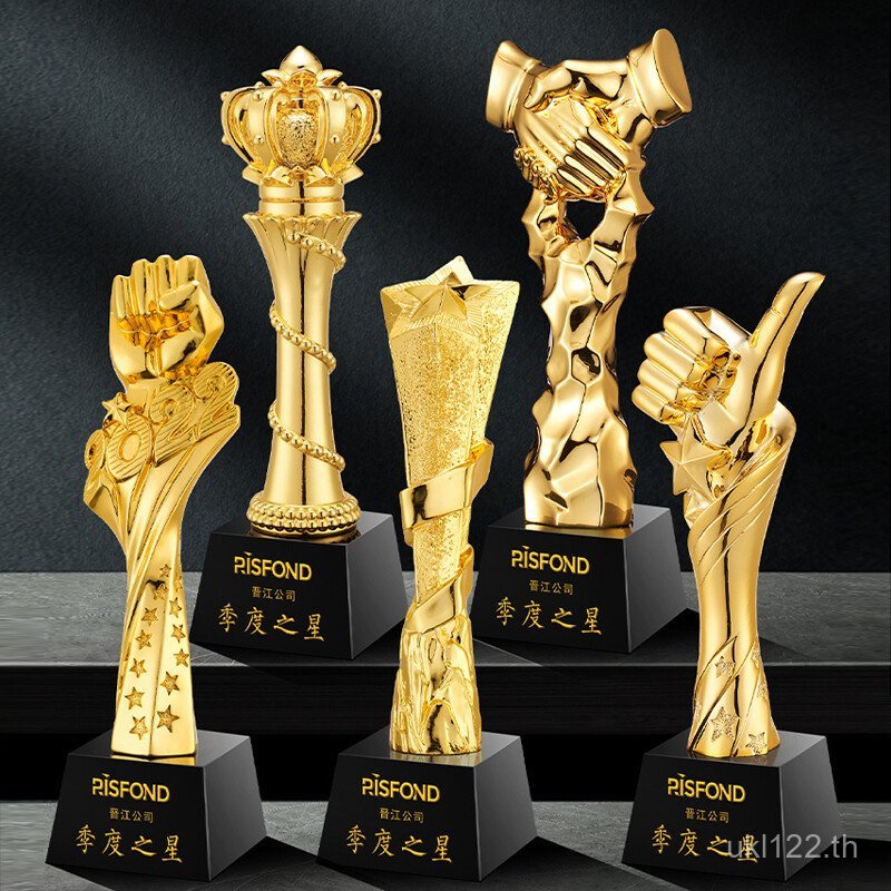 Oscar Trophy Golden Man เรซิ่นของที่ระลึกเกมรางวัลการประชุมประจําปีคริสตัลบริษัทกล่องของขวัญการแข่งข