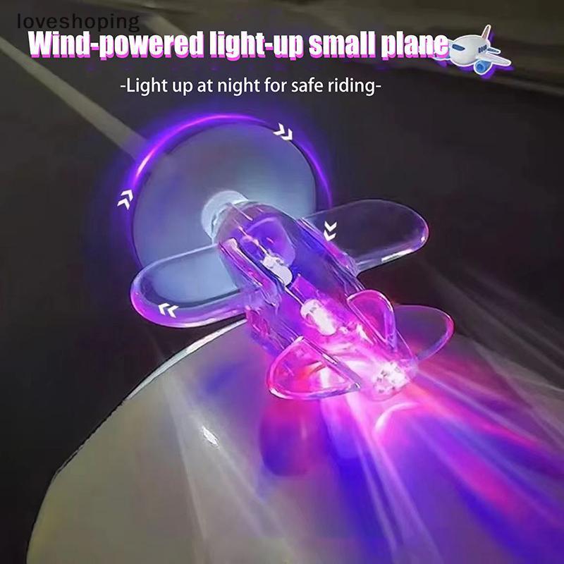 [loveshoping] 1 ชิ้นพลังงานลม LED เครื่องบินเครื่องประดับสําหรับรถจักรยานยนต์แฮนด์รถกระจกมองหลังในเว