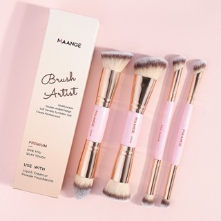 MAANGE 4PCS Multi-Function Face Brush Set Dual-Ended Foundation Blush Concealer Makeup Tools