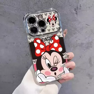 เคสโทรศัพท์ลายมิกกี้และมินนี่เม้าส์ เข้ากันได้กับ iPhone11/13/14/15Pro/16/17Pro/16ProMax, X/MAX/XR, 7/8Plus (ZT6DSC0277)