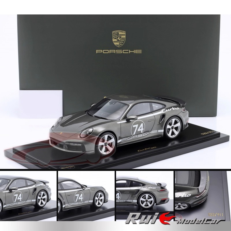 1: 18 Porsche Original Factory Porsche 911 992 Turbo S "50 Jahre" โมเดลรถ