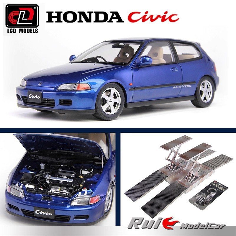 1: 18 LCD Honda Civic EG6 SiR SiRII Alloy Full Open Car Model Collection เครื่องประดับ