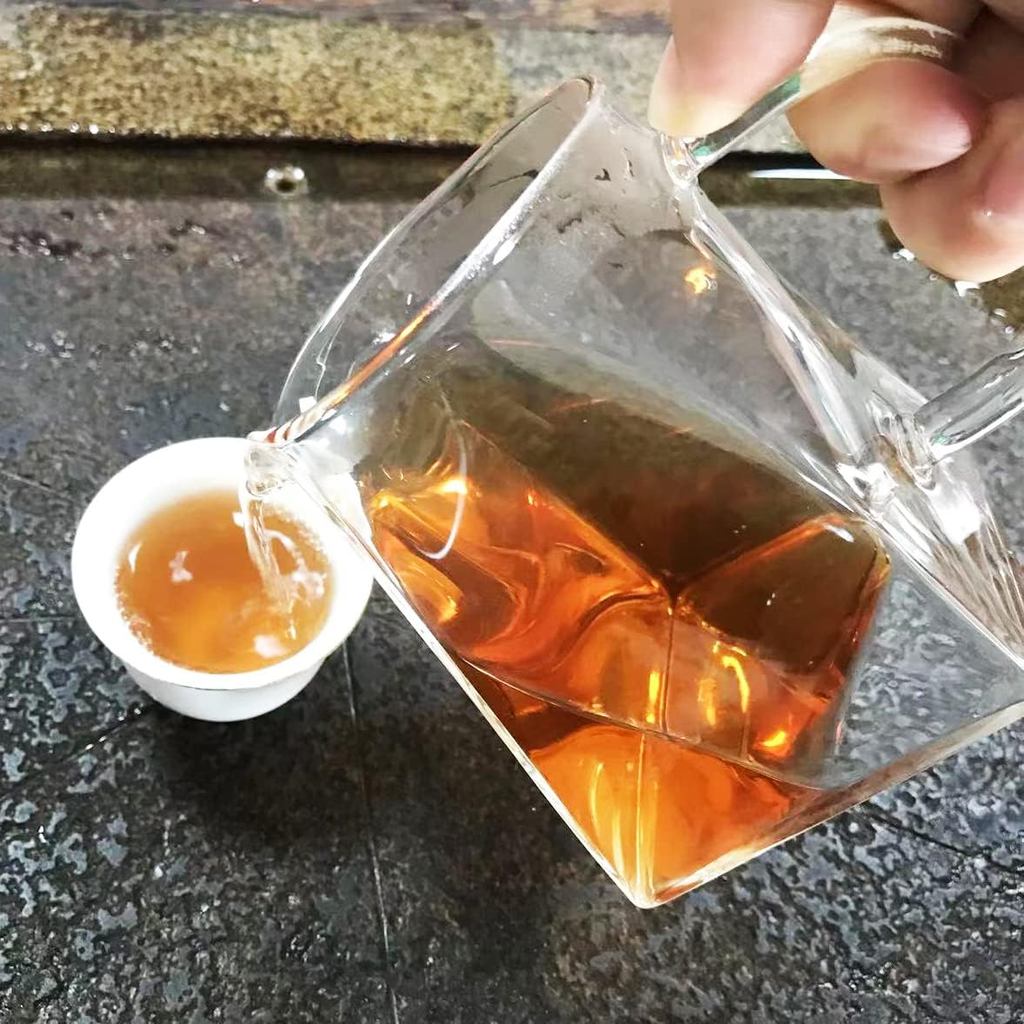 12 oz Clear Glass Tea Pitcher - High Temp Resistant, 350 ml, Fair Cups with Handle, Cha Hai, Gong Da