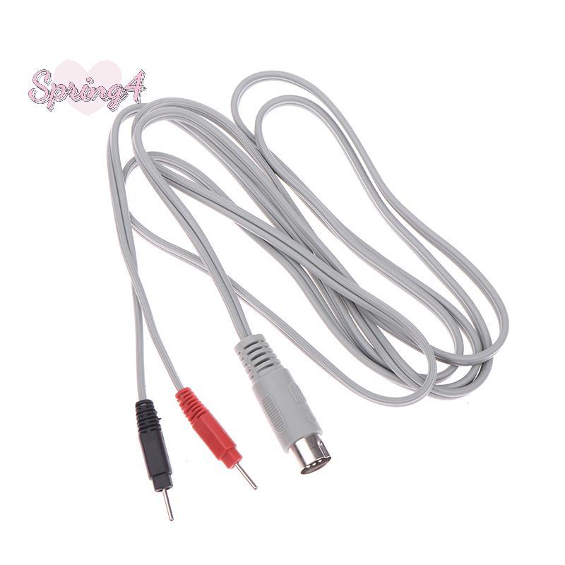 <Spring4> 2Mเครื่องนวดสายไฟ 5Pปลั๊กสายไฟสีแดงสีดําสําหรับTENSEนวดTherapeuticเครื่องอุปกรณ์เสริมNice