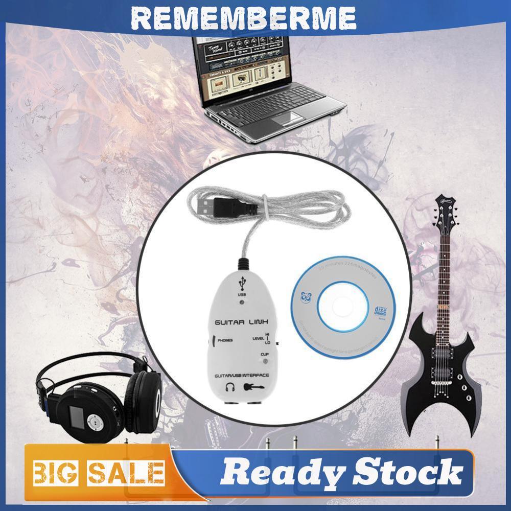 Guitar to USB Sound Player การ์ดเสียง Effector Interface Link สายสัญญาณเสียง