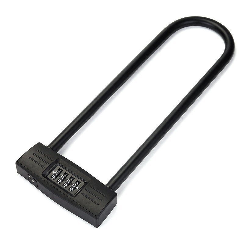 กุญแจล็อคจักรยาน U-Shaped Lock YF12601 Combination Lock ประตูร้านรถจักรยานยนต์ล็อคประตูคู่ขยายประตูก