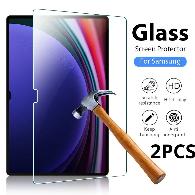 SAMSUNG 1-2Pcs HDฟิล์มกระจกนิรภัยสําหรับSamsung A 9.7 8.4 8.0 7.0 10.5 10.1 Anti-Fingerprintฟิล์มสํา