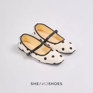🚗 ส่งด่วน กทม - DOTTIE รองเท้า Mary Jane ลายจุด [ Sz.36-43 ] ( เท้าอวบแนะนำเพิ่มไซส์ )