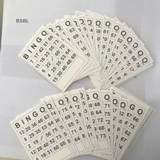 BSBL 60 การ์ด bingo ที่ไม่ซ้ํากัน BINGO การ์ดเกมความบันเทิงสําหรับเด็กแบบดิจิตอล BL