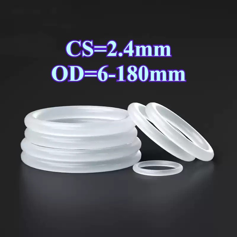 ปะเก็นโอริง CS2.4mm*OD6-180mm O-ring แหวนซีลซิลิโคนสีขาวซีลเกรดอาหารแหวนยางกันน้ําปะเก็นยืดหยุ่น[12wwg-FC] - รูปที่ 3