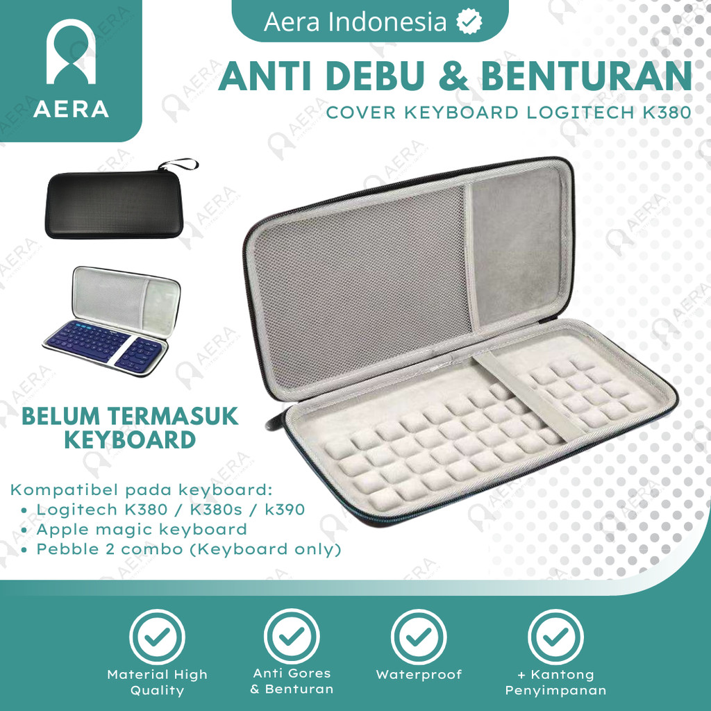 Logitech K380 K380s K390 Hard Case Keyboard Eva Cover Hardcase Travel Keyboard Bag