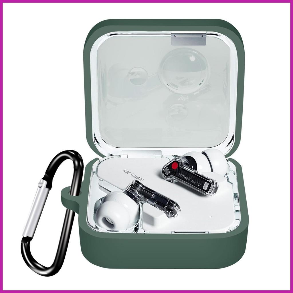 ฝาครอบซิลิโคนสําหรับ Nothing Ear2 หูฟังซิลิโคนสีทึบฝาครอบป้องกันสําหรับ Nothing Ear 2 หูฟัง yamyseth