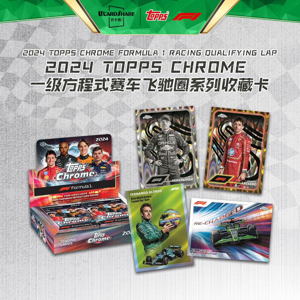 2024 Topps Chrome F1 Quaifying Lap Rider Card Star Card Qualifying Competition Collection Card