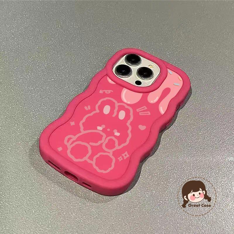 สายน่ารักกระต่าย 3D Wave เคสโทรศัพท์สําหรับ itel Vision 3 2 2S 1 Plus S25 Ultra S23 S18 S17 P38 P37 