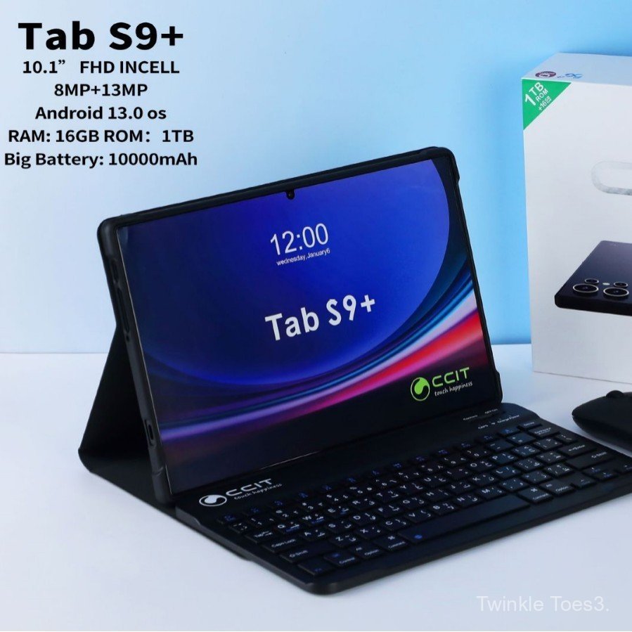 CCIT-Tab S9 + แท็บเล็ตพีซี 34 ซม.MTK6755 Octa-Core 2.0 GHz Plug-In การ์ตูนโทรศัพท์หน้าจอ Incell