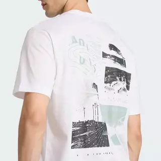adidas ไลฟ์สไตล์ เสื้อยืดพิมพ์ลาย CLIMACOOL CITY TECH ILLUSTRATION ผู้ชาย สีขาว JZ7515