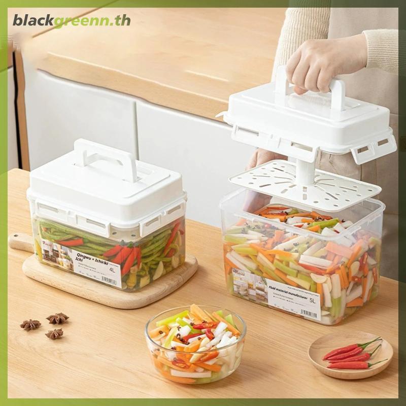 BREREE 5L กิมจิกดภาชนะเก็บผักดองสําหรับ Gherkin Sauerkraut กิมจิภาชนะเก็บและองค์กรหมัก