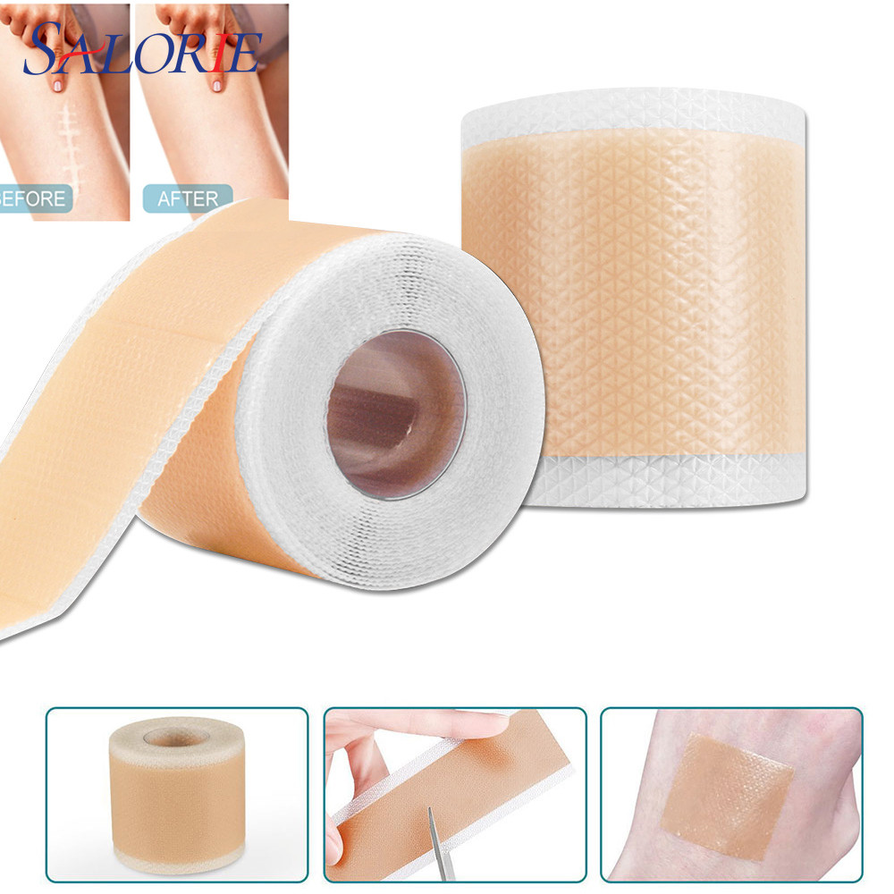 ซาโลรี ซิลิโคนรอยแผลเป็นแพทช์กาวในตัวยืดเครื่องหมายซ่อมแซมแถบเรียบผิวแผลเป็นแผ่นกําจัดรอยแผลเป็นเทปเจล