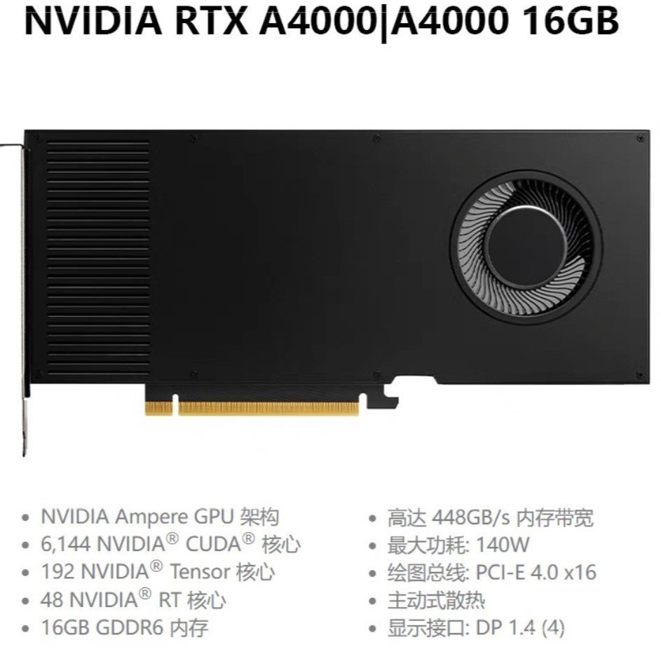 R Rtx A4000 การคํานวณ Invida ระดับมืออาชีพกราฟิกการ์ดการสร้างแบบจําลองการเรนเดอร์การวาดภาพการเร่งงาน