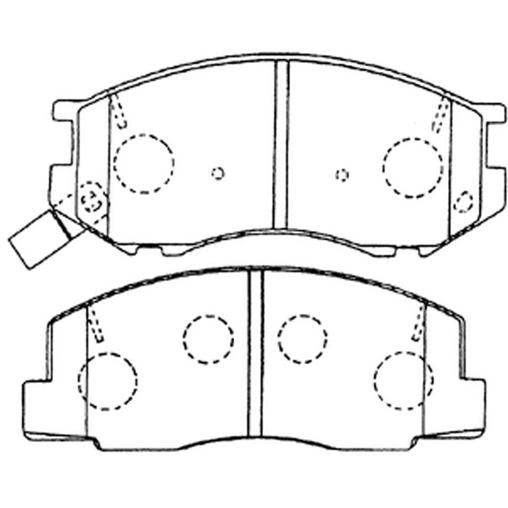ผ้าดิสเบรคหน้า TOYOTA LITEACE KM20 1979- KM30 KM36 1986- YR22 YR29 1992-